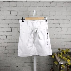 Joe's Jeans Calypso Paperbag Denim Skirt White